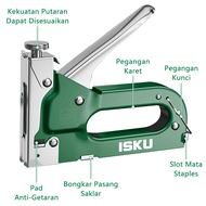 ISKU Staple Gun Staples Tembak Hekter Tembak Gun Tracker Staples 3in1 Stapler Tembak Jok
