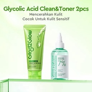 GLAD2GLOW 2in1 GLICOLIC ACID FACIAL WASH + TONER