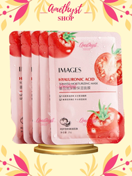 COMBO 20 Miếng Mặt Nạ Cà Chua Images Tomato Hyaluronic Acid Moisturizing Facial Mask Kiềm Dầu Giảm M