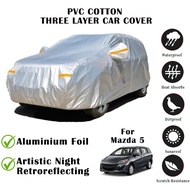 FOR Mazda 5 Car Body Cover PVC Cotton Aluminium Foil Double Layers (selimut kereta)