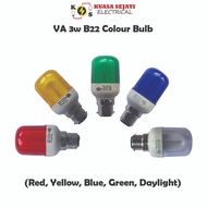VA 3w B22 Colour Bulb (Red, Yellow, Blue, Green, Day Light) LED Light Bulb