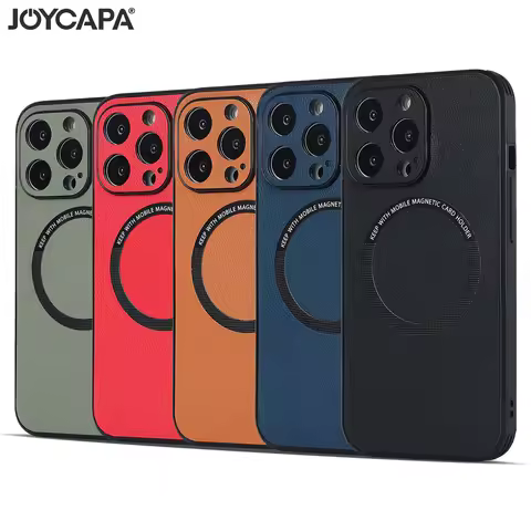 Luxury For Magsafe Wireless Charging Leather Case for iPhone 13 14 12 Mini 11 Pro Max X S XR 7 8 Plu