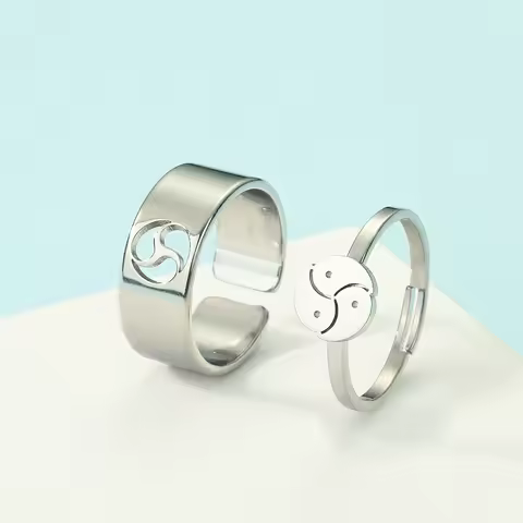 Bdsm Promise Ring for Couples - Master and Slave Jewelry, Matching Rings, His and Her Ring, Alternat