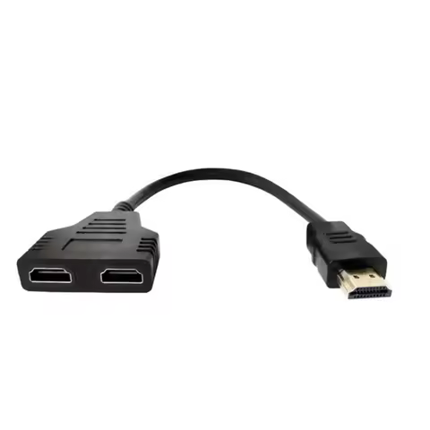 HDMI-compatible Splitter Adapter 1 In 2 Out HDMI- Male to Dual Female 1 to 2 Way Converter for HDMI-