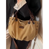 Daily Language Xizi Canvas Bag Female Bag Daily Commuter All-Match Shoulder Bag Large-Capacity Commu