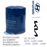 OIL FILTER HYUNDAI STAREX A1 A2 KIA SORENTO KIA PERGIO VAN 26330-4A001 26300-4A000