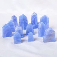 「SG SHOP」Natural Blue Lace Agate Tower天然蓝纹玛瑙水晶柱