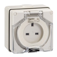 56SO313GY Schneider Electric/ PDL S56 13A Surface Socket Outlet IP66 Weatherproof (Grey)