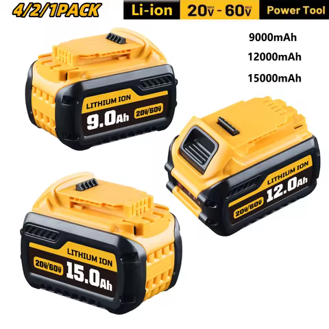 9/12/15Ah DCB609 20v 60v Max Lithium-ion Battery 21700 Replace for Dewalt DCB606 DCB200 DCB182 Power