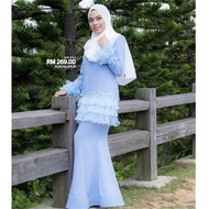 PRELOVED Baju Kurung Nawlaa Plain Chiffon