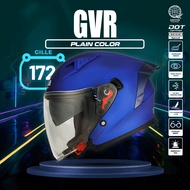 【 Free shipping 】Gille Helmet 172 GVR-V1 PLAIN Motorcycle Helmets Half Face Dual Visor Free Iridium Lens