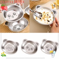 CLEVERHD Children Food Container, 316 Stainless Steel Cute Bear Design Kid Meal Bowl, Portable 350ML