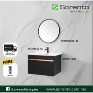SORENTO SRTBF11630 MIRROR CABINET BATHROOM CABINET BASIN SET / KABINET SINKI / ROUND MIRROR SQUARE M