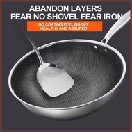 32cm 34cm 36cm Non-stick Diamond WOK Pan Kitchen Iron Frying Pan for Gas Stove,induction Cooker