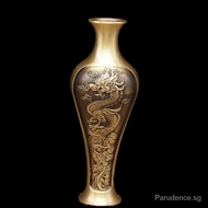 Hongda Wire-Drawing Brass Die Casting Process Copper Mountain Water Bottle Creative Copper Vase Craft Ornaments