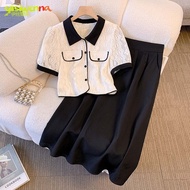 大碼女裝 大碼 套裝 女 2024 新款 Plus Size French Style Two-Piece Suit - Summer 2025 | Slimming Look