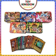 Yugi Cards Iron Box Yugioh Yugi-Oh Cards English Version 41 Cards Metallic Tin Box Board Game Childr