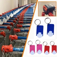 2/3/4set Portable Shopping Trolley Token Keychain,trolley supermarket Cart Coin Keychain for Men Wom