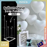 MINIIS INS Birthday Balloon Stand 6IN1 Set Kit Stand Ballon Latex Foil Balloon Stick Stand Ballon Ba