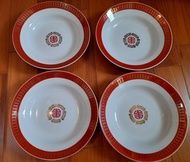 早期大同紅四方印福壽瓷盤-直徑23.5公分