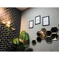 Cermin Hexagon Untuk Hiasan Dinding