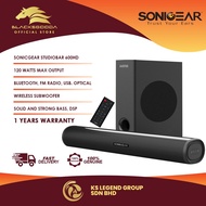 SONICGEAR STUDIOBAR 600HD WITH DSP TECHNOLOGY ( AUX / OPTICAL FIBER / HDMI [ARC] / BLUETOOTH ) - 1 Y