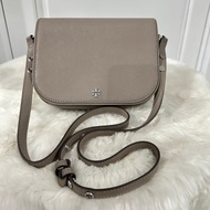 tory burch emerson crossbody gray heron grey