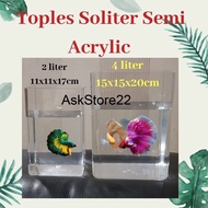 Paxton 4 L Acrylic Betta Jar / 4 L Paxton Square Acrylic Solitary Betta Fish Jar