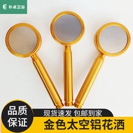 [Easy to Install]Gold Booster Shower Head Aluminum Durable Bathroom Shower Head Summer Shower Head B