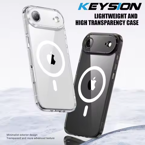 KEYSION Shockproof Transparent Case for MagSafe for iPhone 17 Air HD Clear TPU+PC Magnetic Wireless 