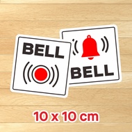 BELL Label Sticker Sign Sticker Vinyl Glass Wall Sign Bell Sign