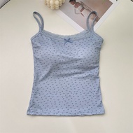 LadyLuxe - Tanktop Bra Wanita Motif Bunga Renda Atasan Tali Singlet Floral Lace Pita Lucu BR252