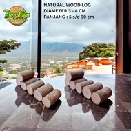 Wood branch log small diameter 4-5 cm height 5 cm decoration 04