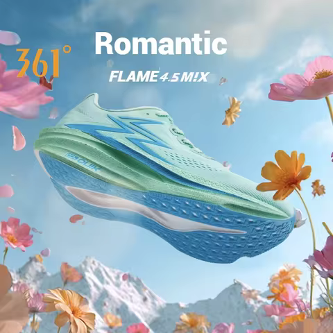 361 Degrees Flame 4.5 MIX Men Running Shoes Carbon Plate Marathon Rebound Cushion Breathable Tractio