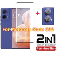 2in1 Curved Tempered Glass For Motorola Moto G85 5G 2024 MotoG85 G 85 MotorolaG85 Rear Camera Lens S