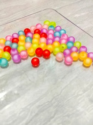 COD (50Pcs) Manik Bulat Ice 8mm  Manik candy Acrylik Bahan Kerajinan Craft