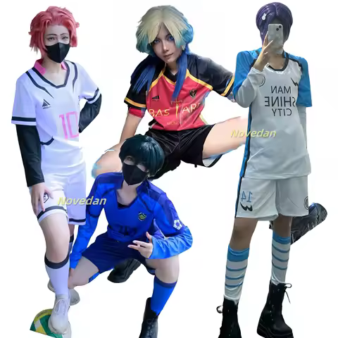 Blue Lock Anime Cosplay Costume Ness Kaiser Isagi Nagi Reo Itoshi Sae Shidou Ryuusei Cosplay Jersey