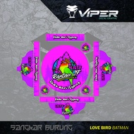Stiker Tebok Motif RANTAU SF Decal  Sangkar Burung Batman Lovebird Pleci Variasi