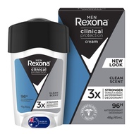 Rexona Men Clinical Antiperspirant Stick Deodorant Clean Scent 45ml ผลิตภัณฑ์ระงับกลิ่นใต้วงแขนสำหรั