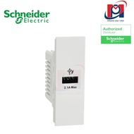 Single USB type A charging socket, 2.1A AvatarOn A - Schneider - M3T_USB_WE