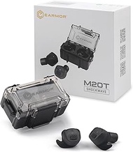 Earmor M20T SHOCKWAVE NRR26dB Electronic Shooting Ear Protection - Bluetooth5.3, Hearing Protection Ear Plugs with Ambient Sound Amplification for Shooting Range, Gun Range, and Hunting, Black