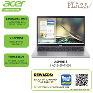 Acer Aspire 3 A315-59-7105 15.6'' FHD Laptop Silver ( i7-1255U, 16GB, 512GB SSD, Intel, W11, HS )