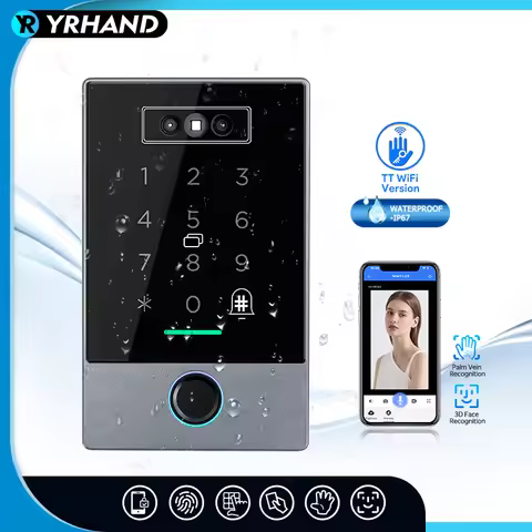 TTLOCK Biometric IP65 Waterproof face 100 Fingerprint Access Control Keypad supports G2 Gateway TTHo