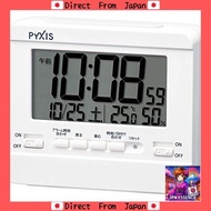 Seiko clock, table clock, alarm clock, wall clock, digital, temperature humidity display, PYXIS Pixi