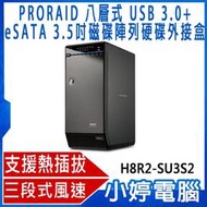 【小婷電腦】全新 PRORAID H8R2-SU3S2 八層式 USB 3.0+eSATA 3.5吋磁碟陣列硬碟外接盒