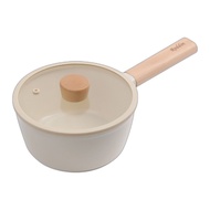 [roddin] Woody IH Induction Saucepan (Titanium/Ceramic Coating, Wood Handle), 18cm, 1pc / Korean Sau