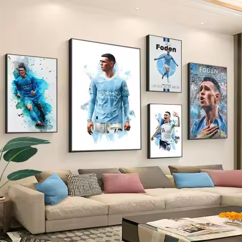 Basketball Player F-Phil F-Foden Posters Canvas Art Print Home Decoration Wall Painting Picture for 