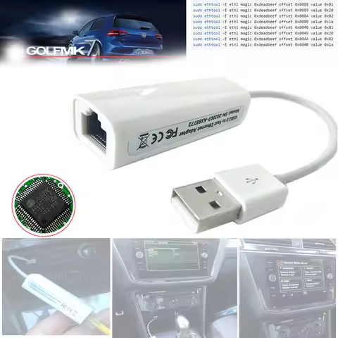AX88772 DLink DUB E100 USB to Ethernet Convert/Dongle for VW Flok Golfmk7 Passat Mikrotik MIB2 Hacki