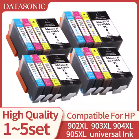 1~5set 902XL 903XL 904XL 905XL HP903 HP905 ink cartridge compatible for HP Officejet Pro 6950 6960 6