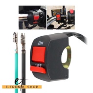 TOMBOL ETRONIK Motorcycle Switch ON Button/OFF Additional Light Modification 44mm - BSD02